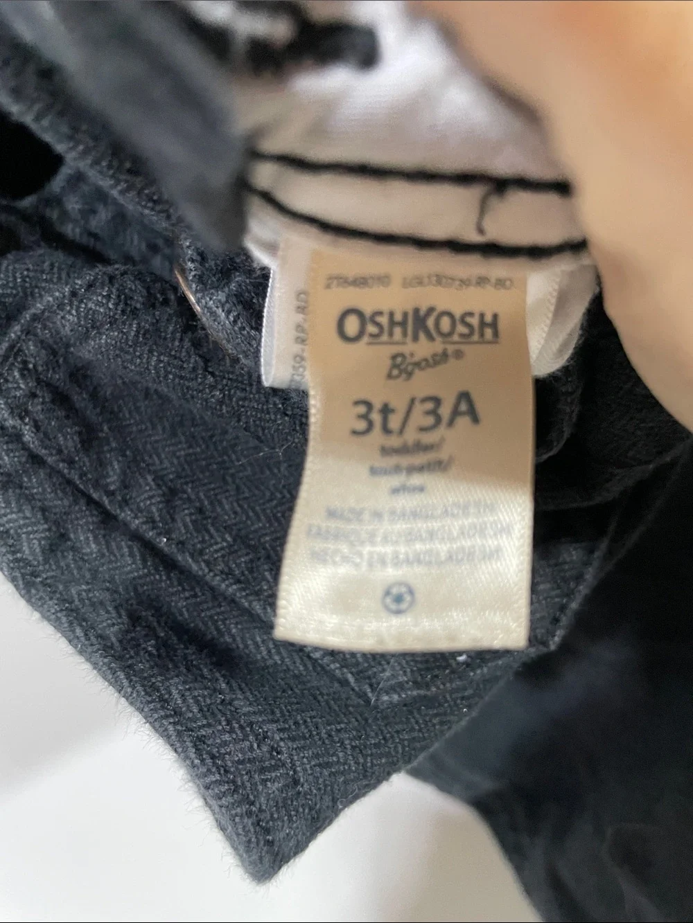 OshKosh B'gosh Black Kids Overalls with Branded Patch